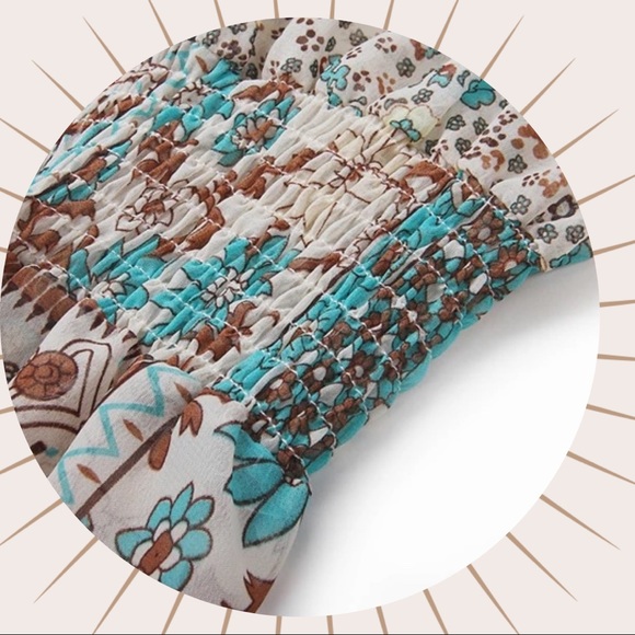 Front Slit Button Front Boho 3/4 Slv Lightweight - Picture 14 of 14